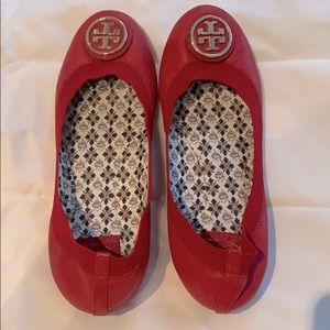 Tory Burch Caroline Red Flats